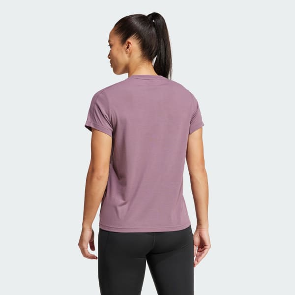 Purple AEROREADY Train Essentials Minimal Branding Crewneck Tee