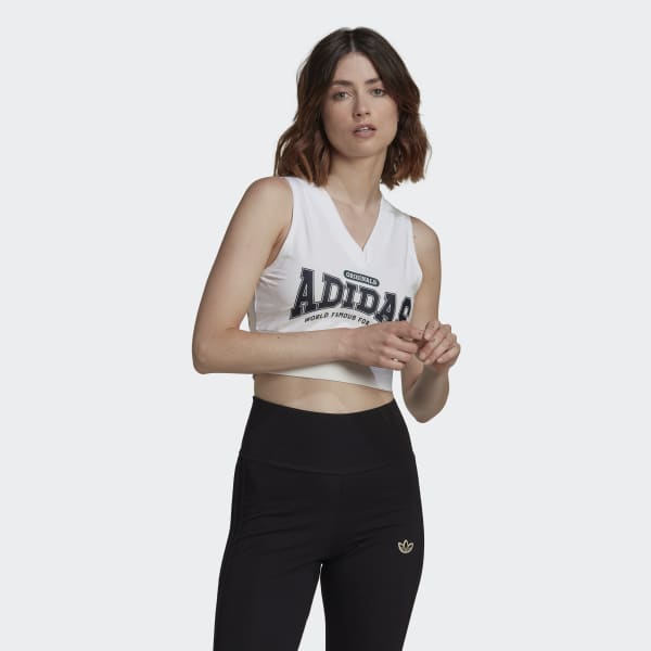Λευκό adidas Originals Class of 72 Crop Vest MMR83