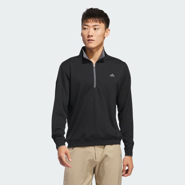 adidas Sudadera Liviana Con Medio Cierre Negro adidas Mexico