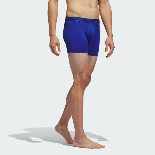 adidas Microfiber 3-Pack Trunk Underwear - Blue | Free Shipping