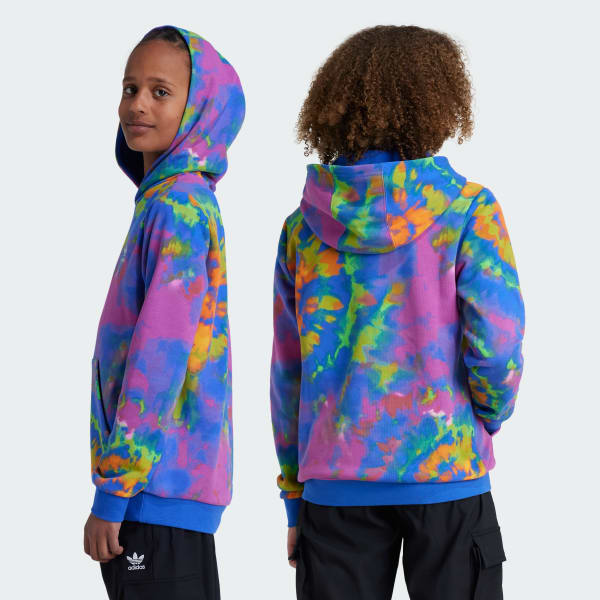 adidas Tie Dyed Hoodie Blue Free Shipping with adiClub adidas US