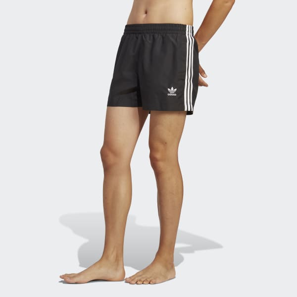 adidas Adicolor 3-Stripes Swim Shorts - Black, Men's Swim