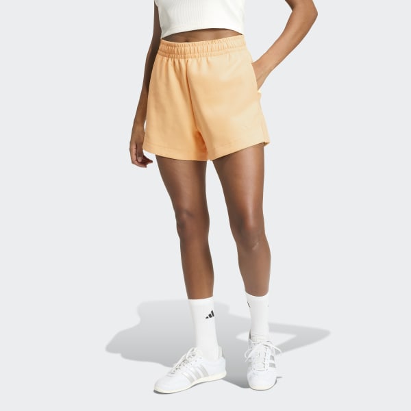 adidas Soft Lux Loose Shorts - Orange | Free Shipping with adiClub