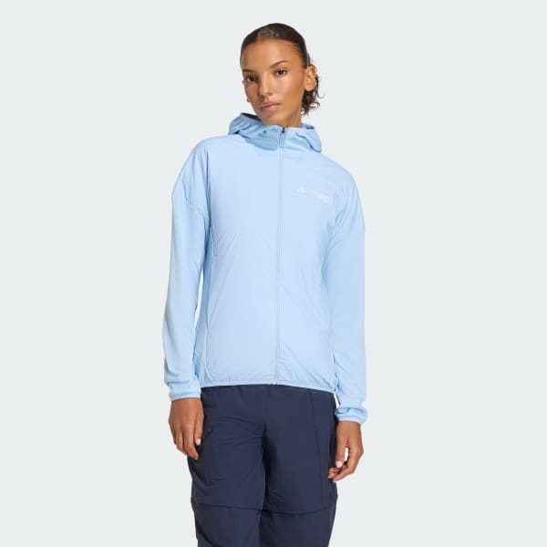 Bleu Veste à capuche molleton léger Terrex Xperior Climawarm+ Wind