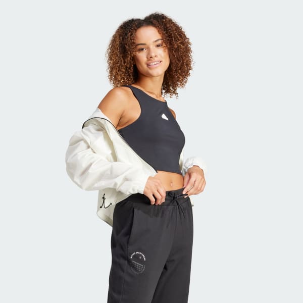 Black City Escape Crop Tank Top