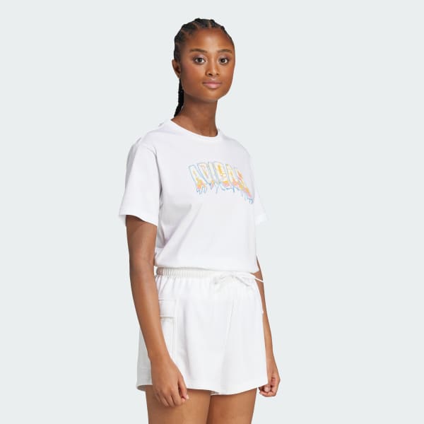 Blanco Playera Infill Graphic