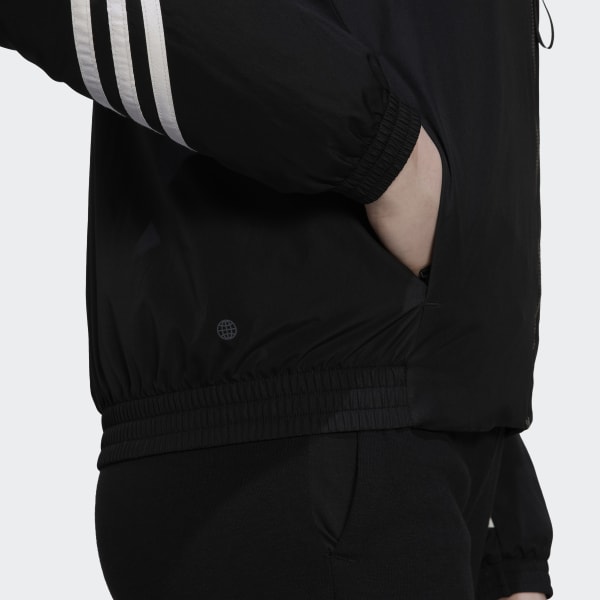 Black Back to Sport Hooded Jacket