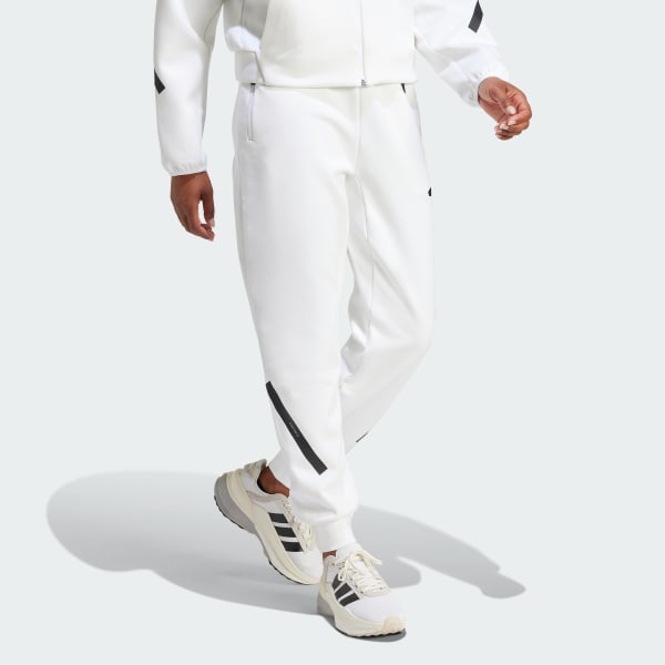 White adidas Z.N.E. Tracksuit Bottoms