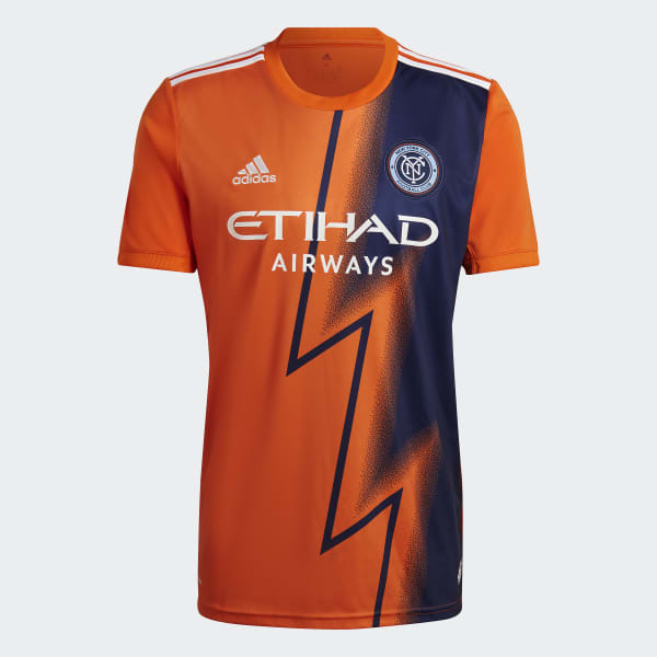 adidas New York City FC 22/23 Away Jersey - Orange | Men's Soccer ...