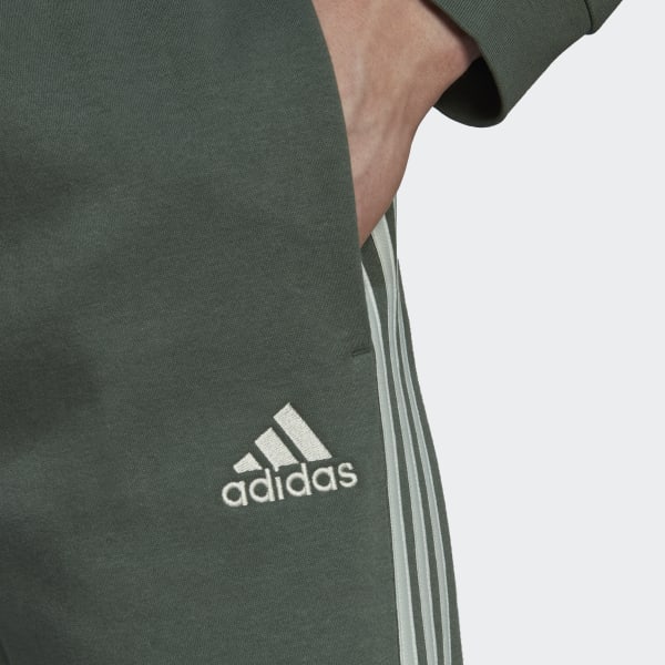 Adidas Men's Essentials Fleece Open Hem 3-Stripes, Regular Fit, Multi Sport  Pants- Green Oxide/Linen Green- Size Small 