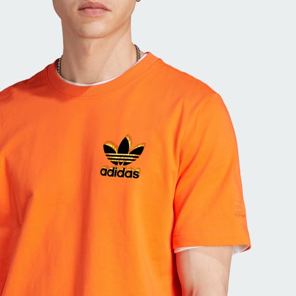 Adidas Pharrell Williams Supercolor Orange T Shirt Multicolor Trefoil Medium