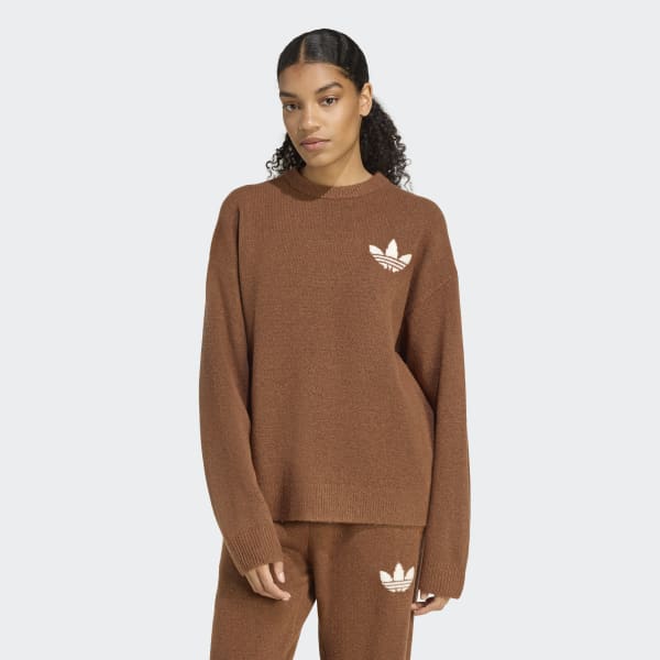adidas Originals Athletic Dept Knitted Sweater - Brown | Free