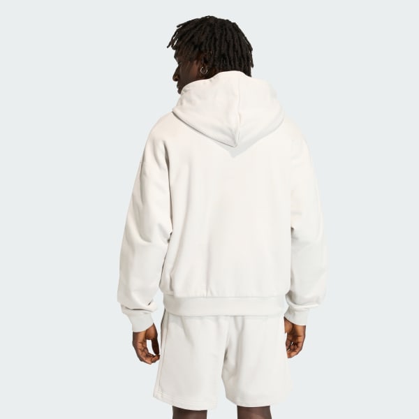 Blanco buzo con capucha Premium Essentials Cierre Frontal