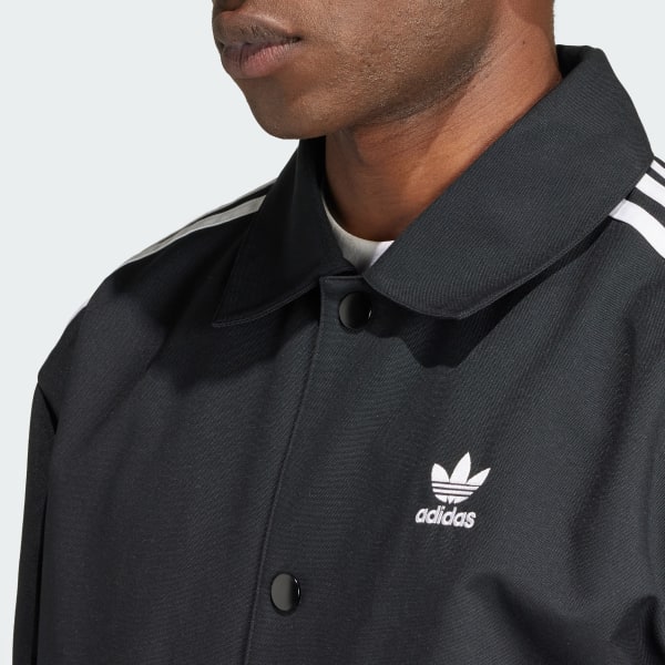 Adidas Adicolor Mesh Coach Jacket Men Black XSTP