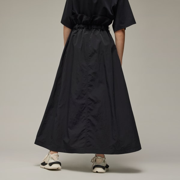 Black Y-3 Crinkle Nylon Skirt