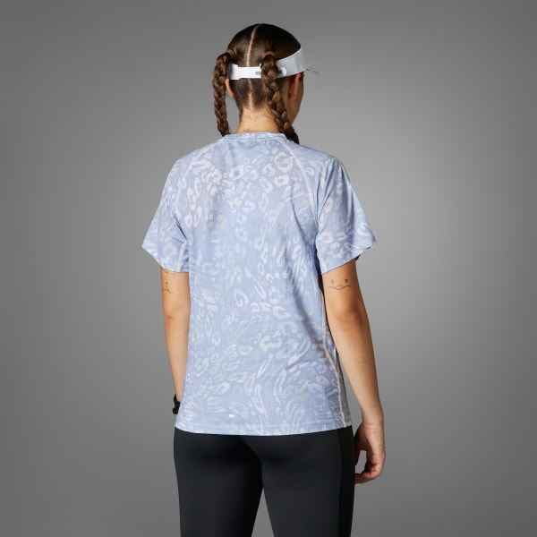 Grey Own the Run CLIMACOOL 3-Stripes Tee
