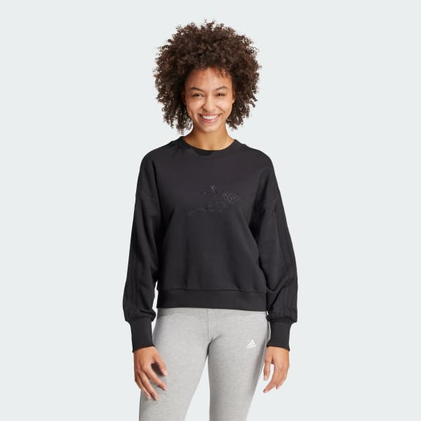 Adidas women's athletics french terry crewneck pullover top