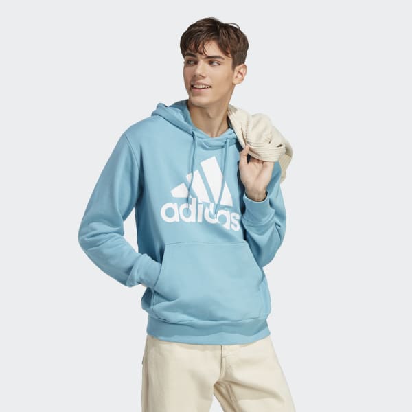 Azul Polera con Capucha Essentials Logo Lineal Felpa