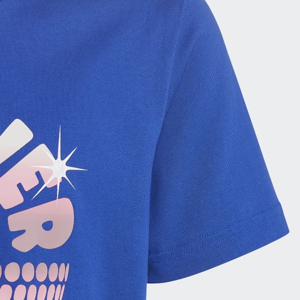 Bleu T-shirt graphique Glam