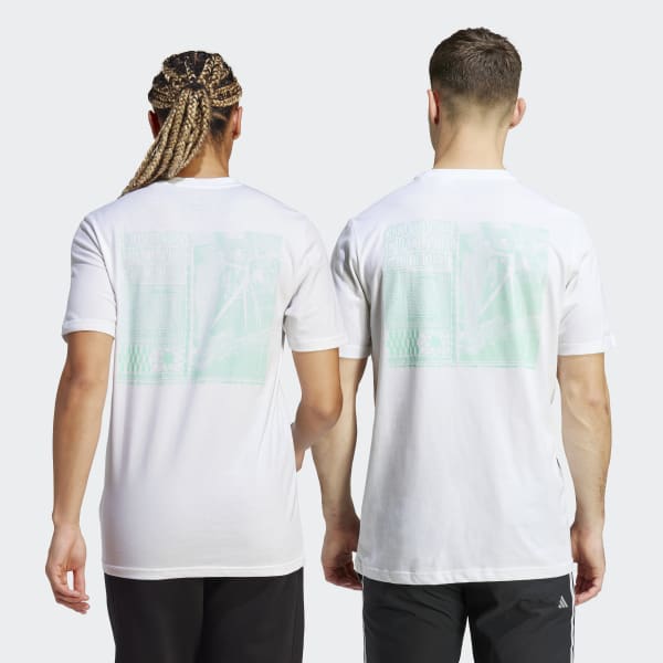 Hvid Cycling Graphic kønsneutral T-shirt