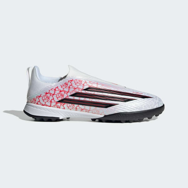 White F50 LEAGUE Laceless Turf Football Boots Kids