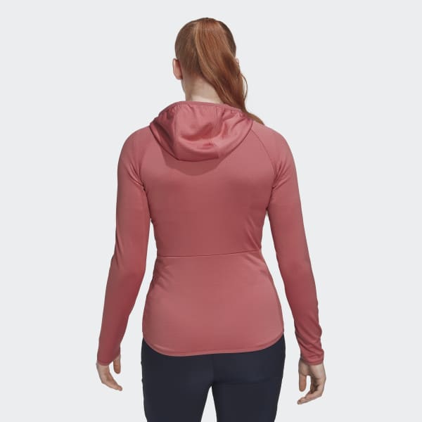 rouge Veste de randonnée légère à capuche Terrex Tech Flooce