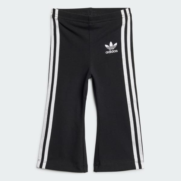 Negro Conjunto de Top Holgado y Licras Acampanadas
