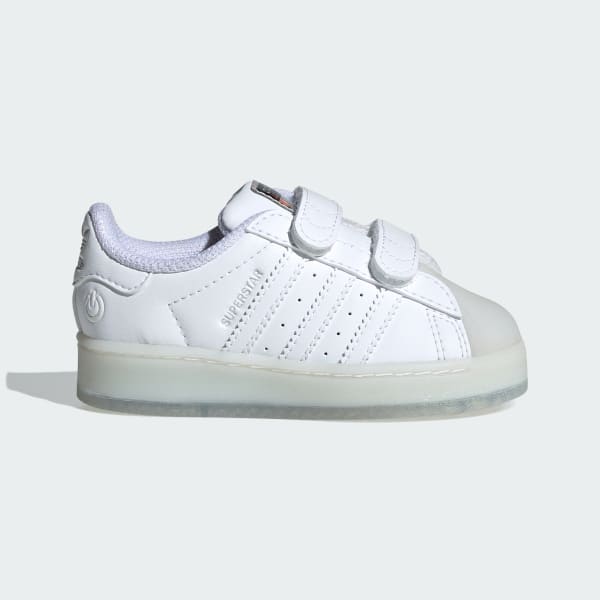 สีขาว รองเท้า Superstar LED Lights Comfort Closure สำหรับเด็ก