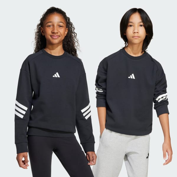 Hitam Sweatshirt Anak Future Icons 3-Stripes