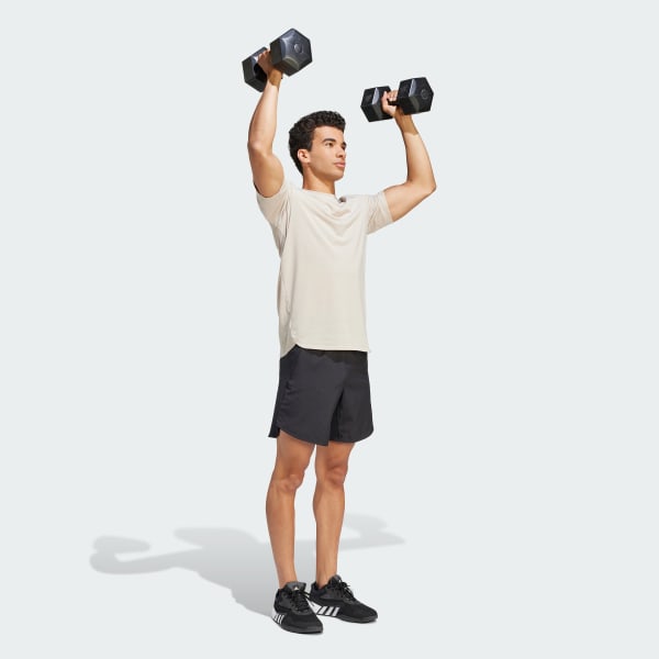 Beige Designed for Training Workout Tee
