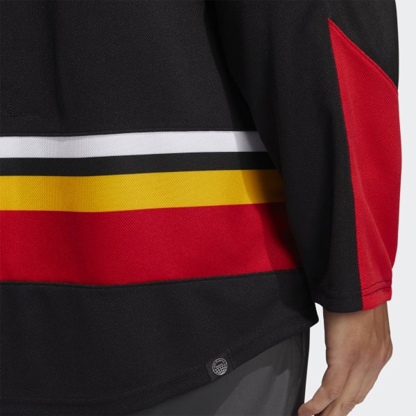 adidas Flames Authentic Reverse Retro Wordmark Jersey - Black, Men's  Hockey