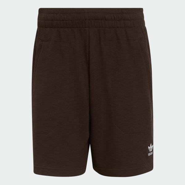 Brown Essentials Trefoil Waffle Shorts