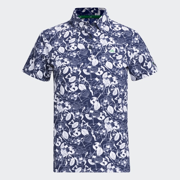 Blue Play Green Graphic Polo Shirt