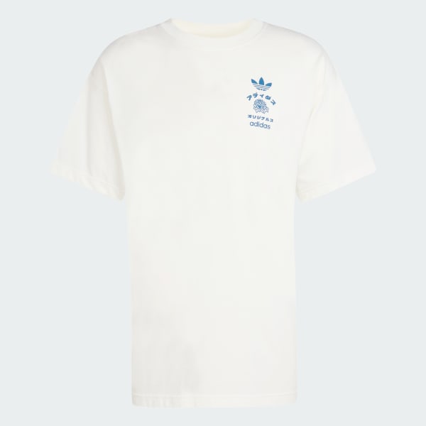 Blanc T-SHIRT FLORAL JAPON