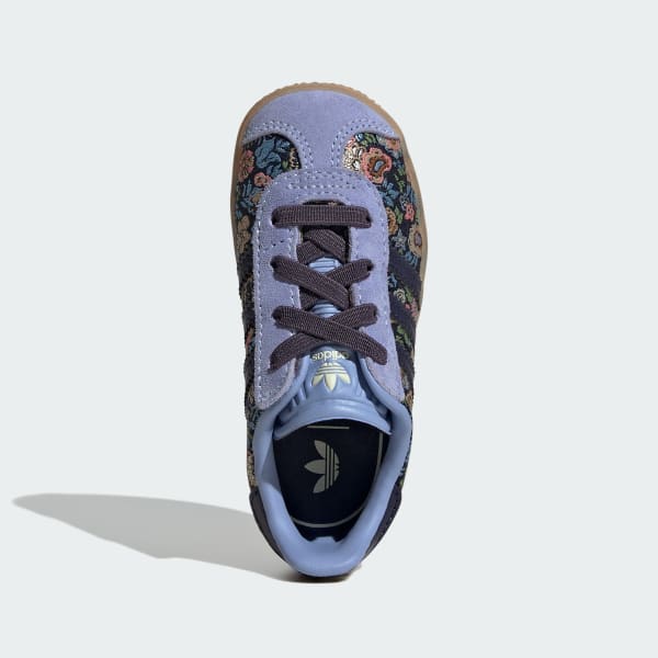 Azul Tenis Gazelle x Liberty London Comfort Closure con Cordones Elásticos para Niños