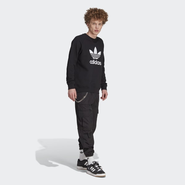 adidas Adicolor Classics Trefoil Crewneck Sweatshirt Black adidas Thailand