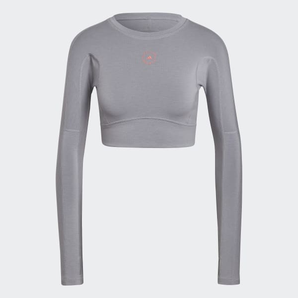 Gris T-shirt adidas by Stella McCartney TrueStrength Cropped Long Sleeve N3197