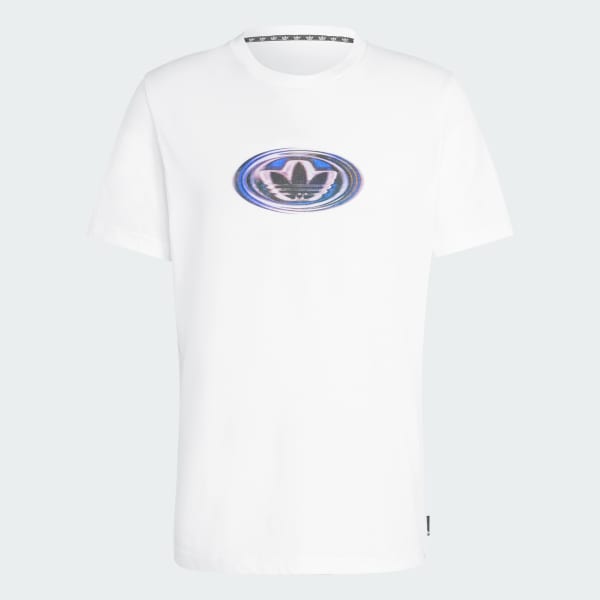 White adidas Originals 90s Logo Tee