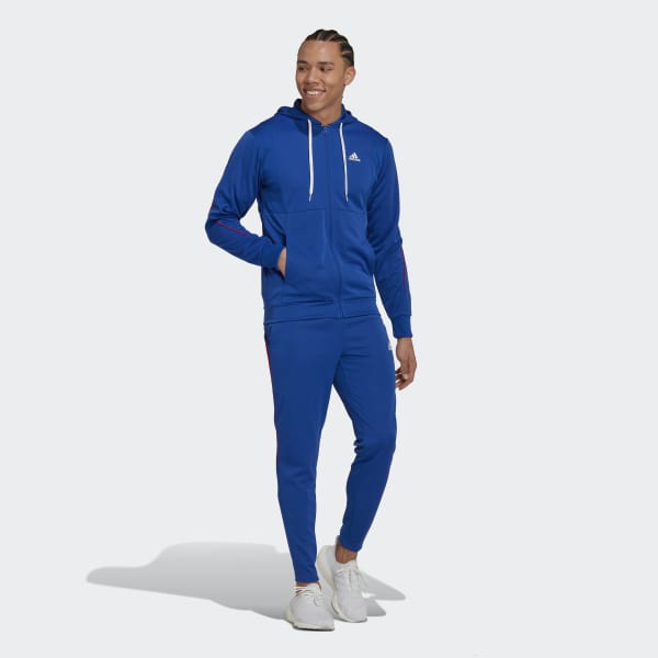 Blue Ribbed AEROREADY Track Suit QH815