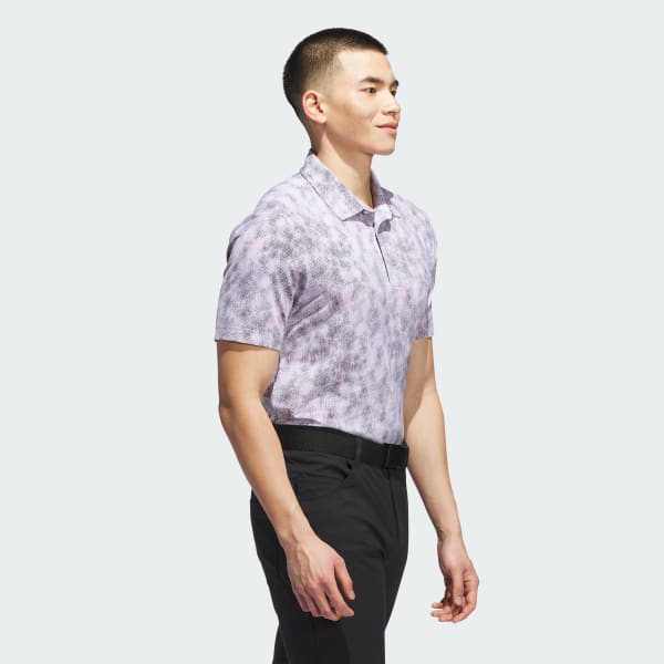 Pink Ultimate365 Textured Print Polo Shirt