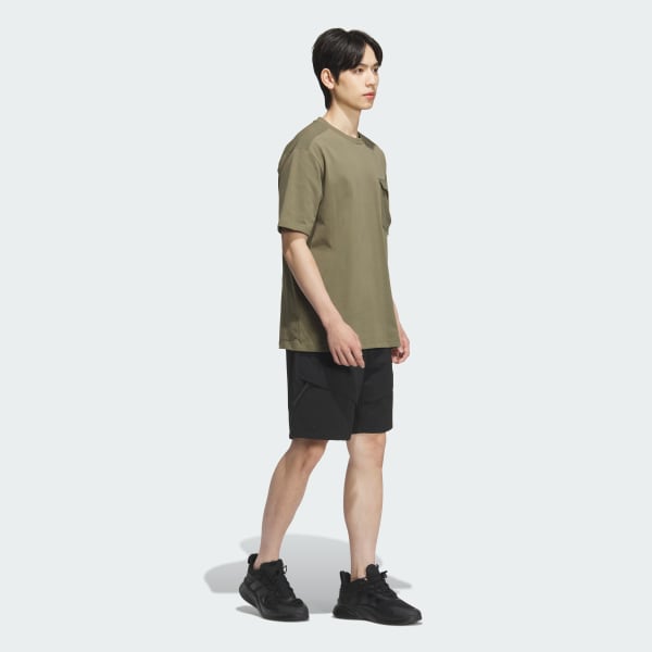 ブラック シティエスケープ ルーズフィット ストレッチ ウーブンショーツ