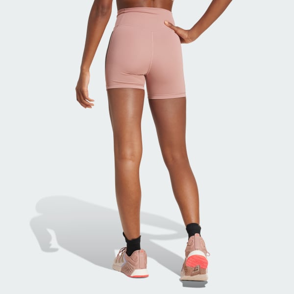 Pink Optime 3-Stripes 1/4 Short Leggings