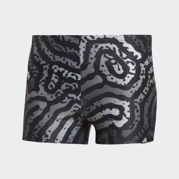 Schwarz Colour Maze Boxer-Badehose