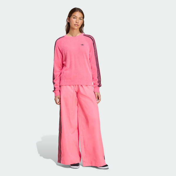 Pembe Adicolor Holiday Örgü Kazak