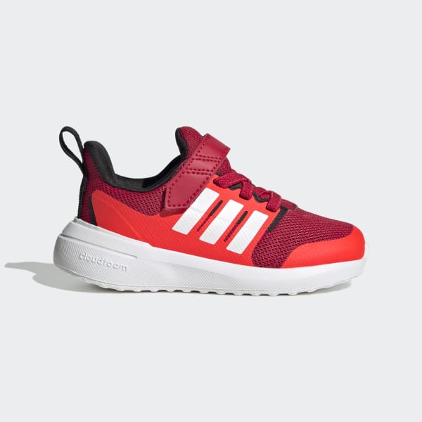 👟 adidas Fortarun 2.0 Cloudfoam Elastic Lace Shoes - Red | Kids 