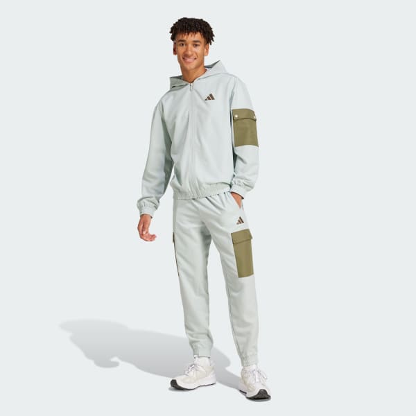 Grey Sportswear Woven Cargo Track Suit