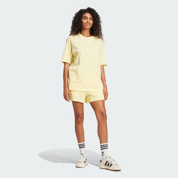 Yellow Essentials French Terry Shorts