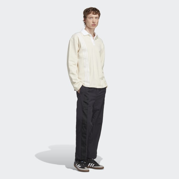 Beige adidas RIFTA Metro Long Sleeve rugbytrøje
