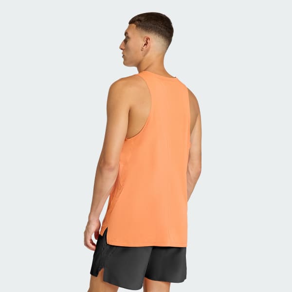 Naranja Playera sin Mangas de Running adi365 CLIMACOOL