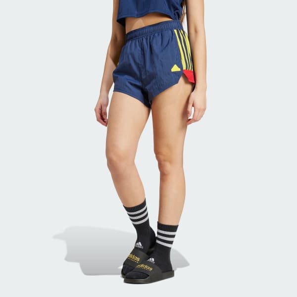 Azul Shorts Tiro Cut 3 Rayas Summer